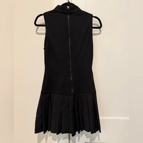 Alice + Olivia Collared Pleated Drop Waist Dress Wool Mix Size 4 - Picture 14 of 15